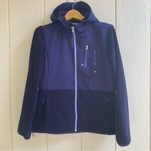 Free Country Zip Up Fleece Jacket with Hood Women’s Small